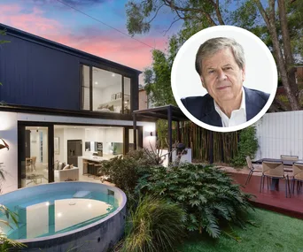 The garden of Ray Martin's new home in Cammeray