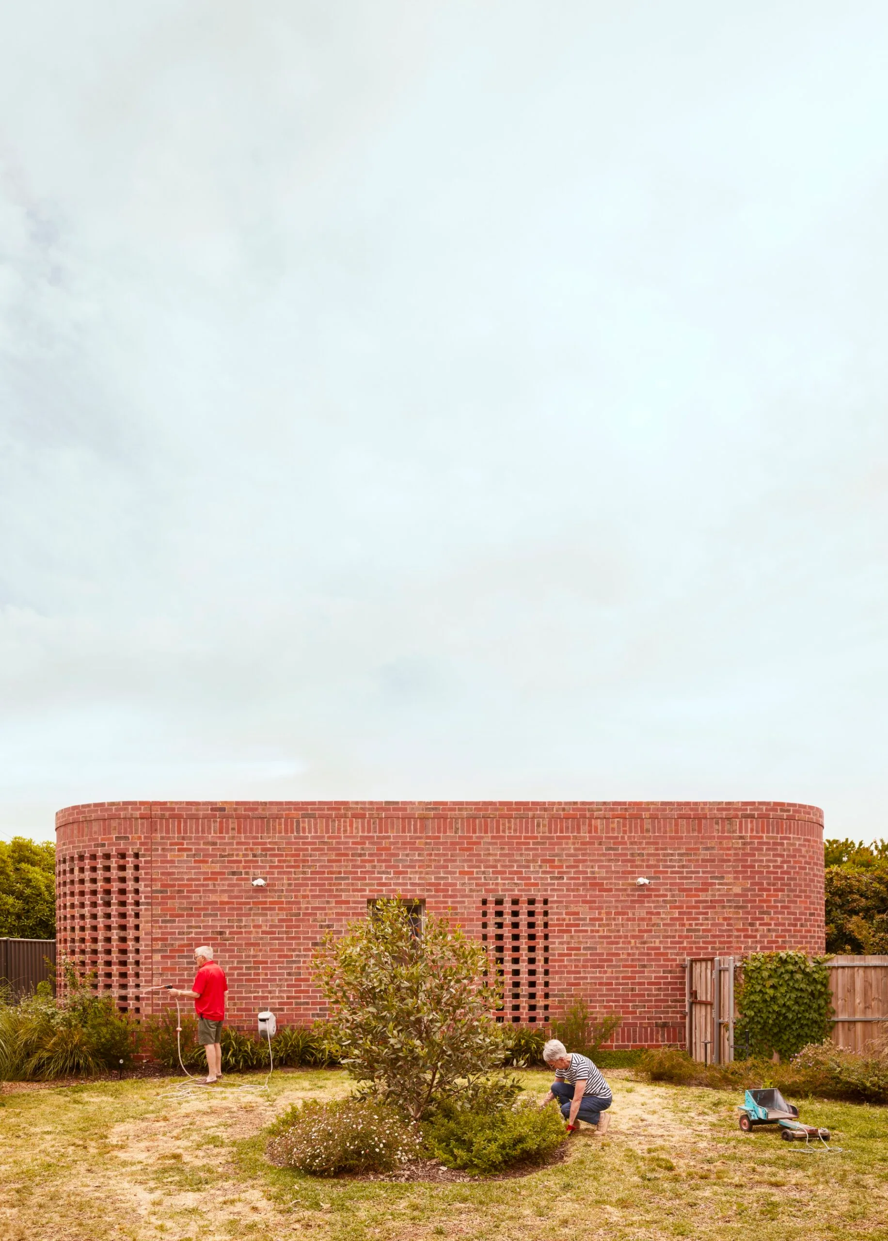 Retro bungalow home facade