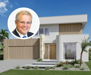 A render of Scott Morrison's renovated Palm Springs-style home