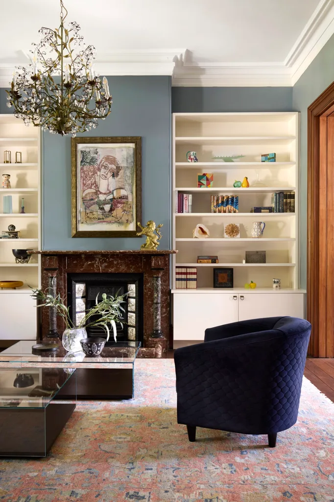 Terrace blue interior design armchair