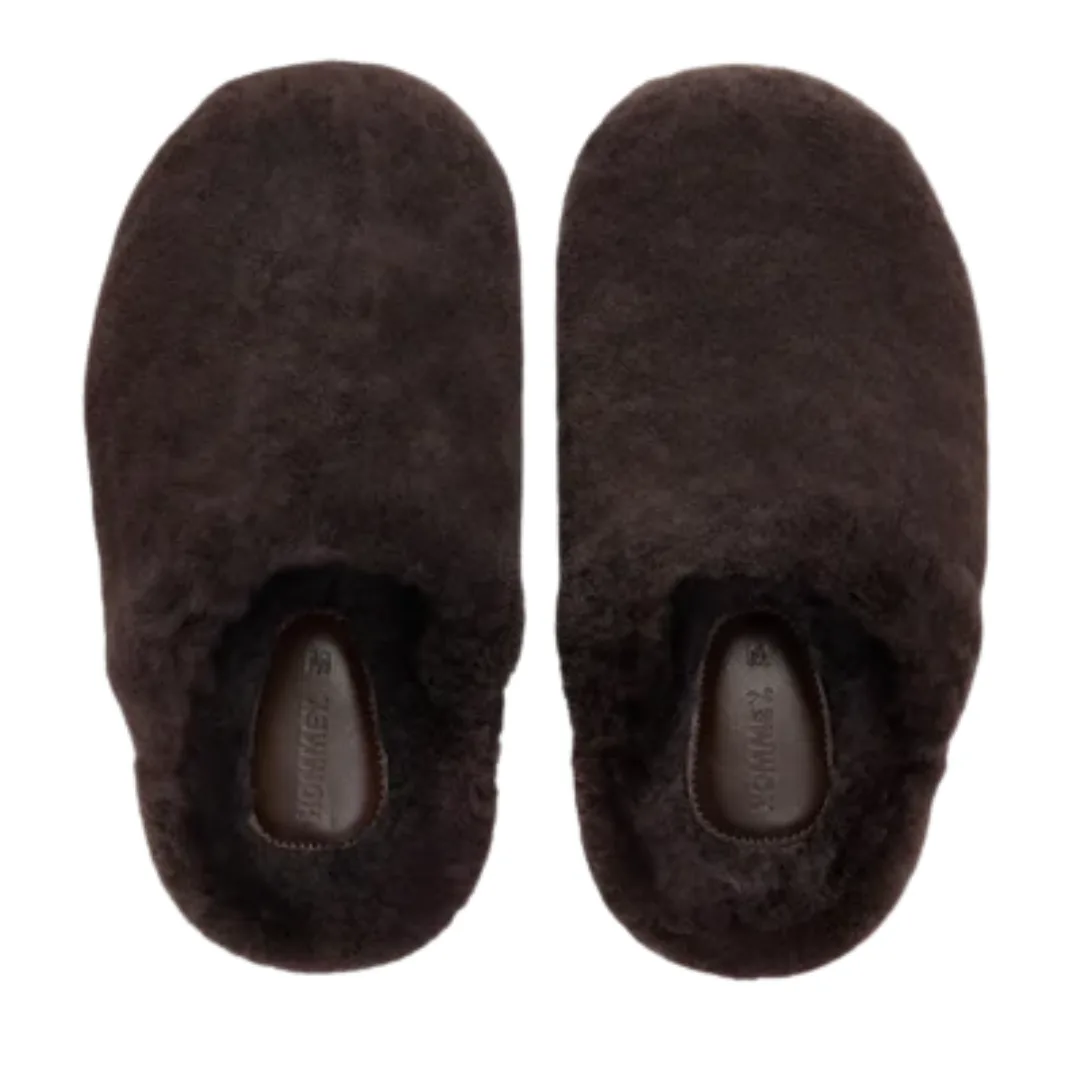 Hommey Sheepskin Slippers - Chocolate