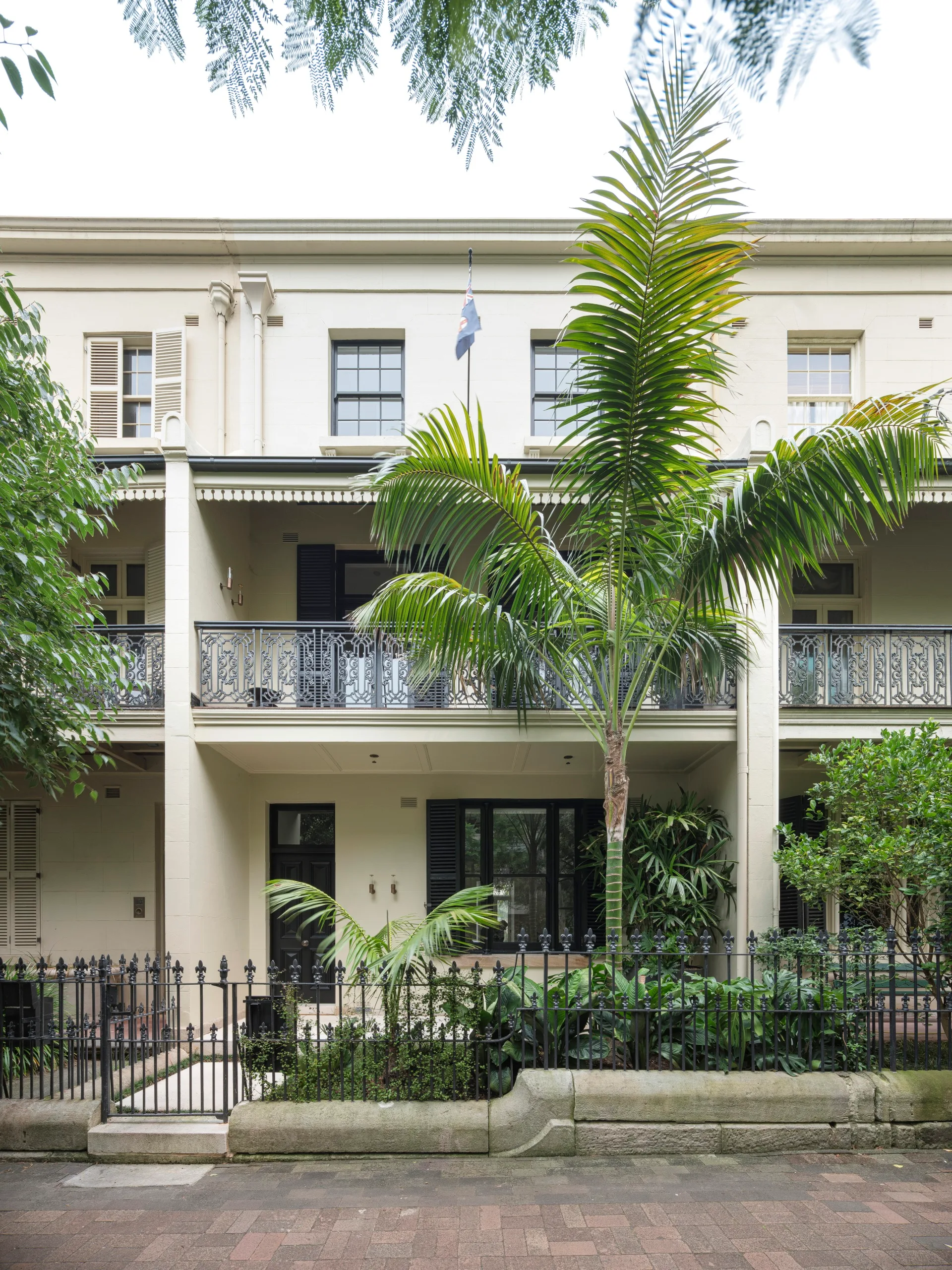 Heritage listed terrace home facade