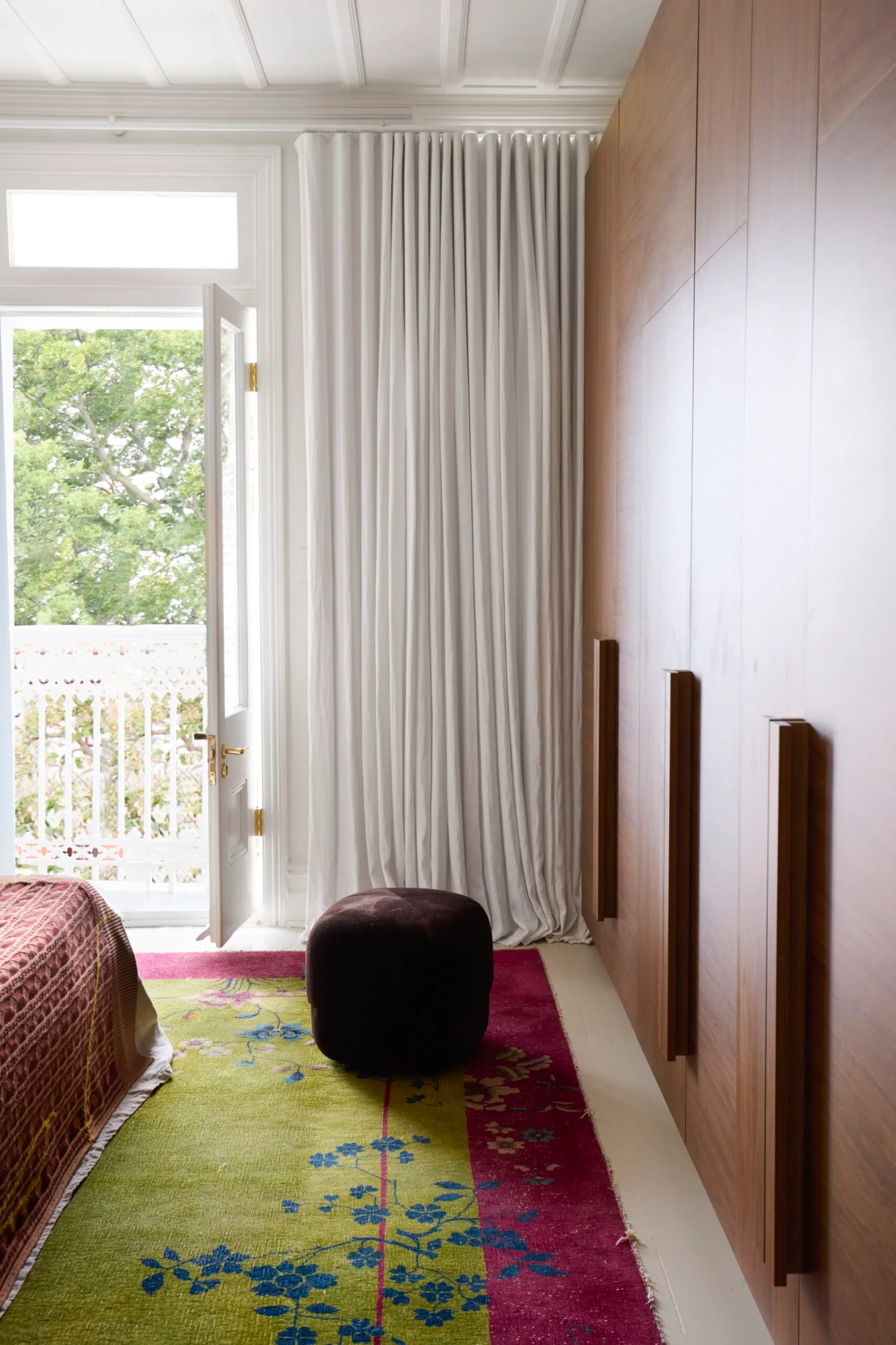 Bedroom in colourful Annandale terrace home