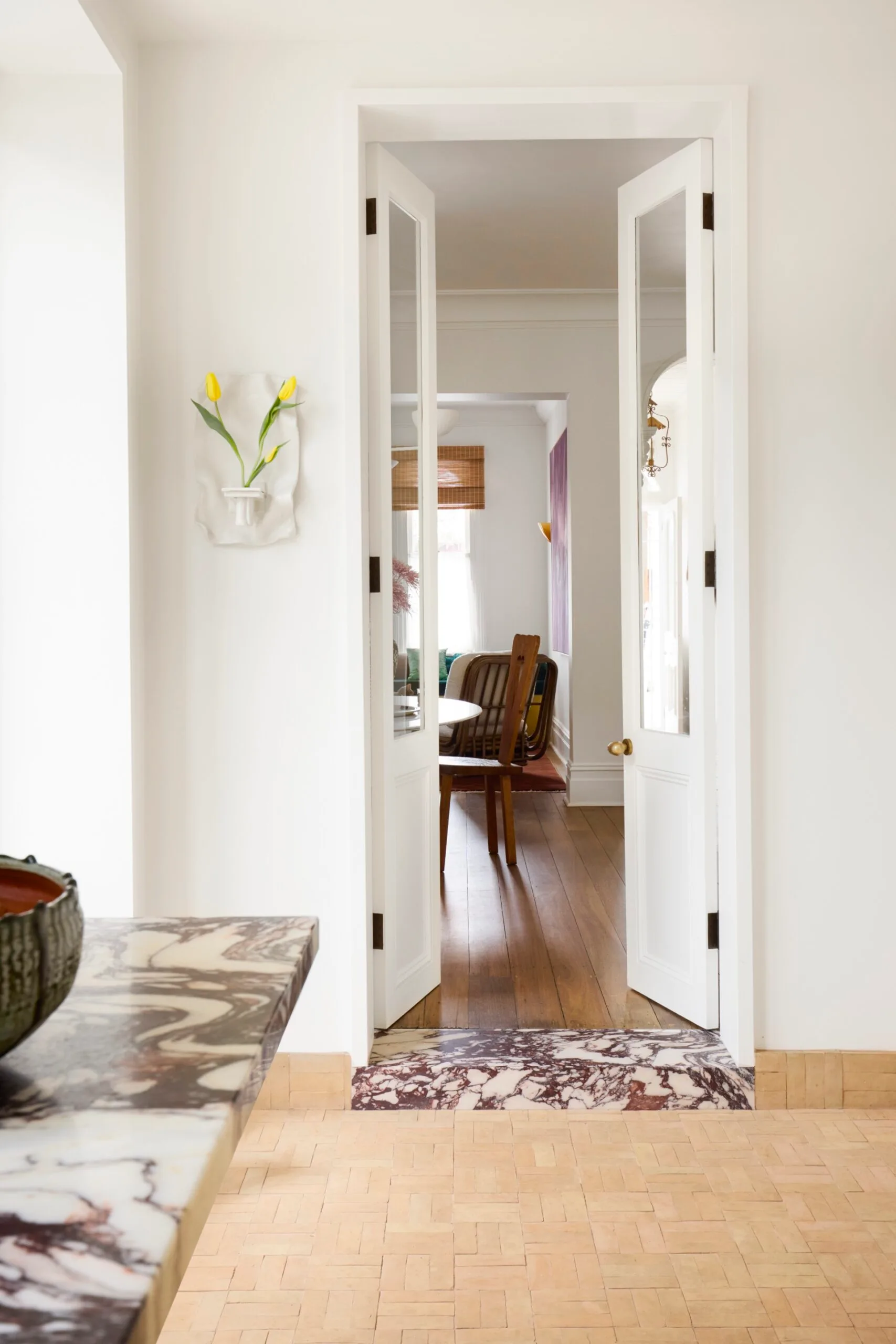 Doorway in colourful Annandale terrace home