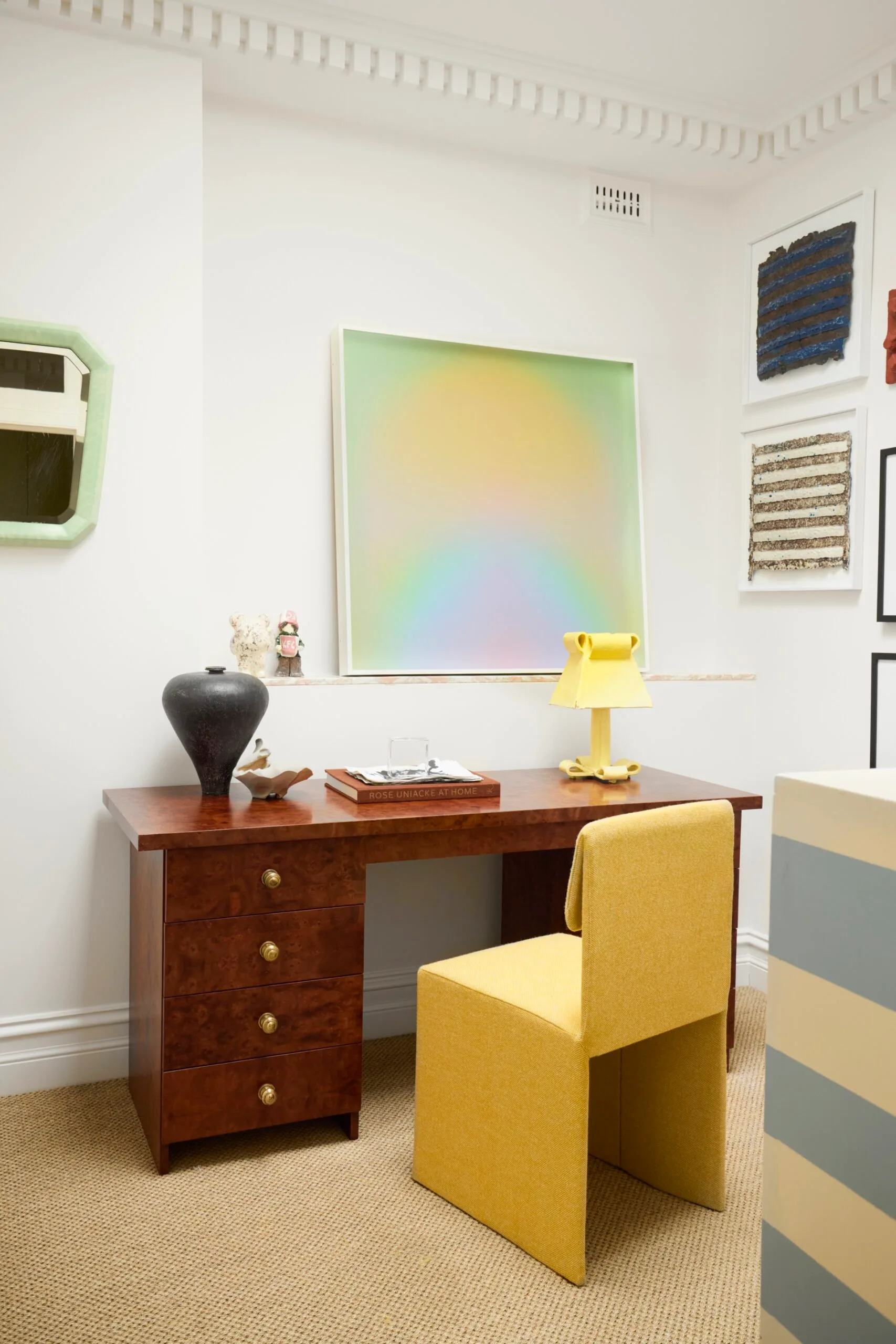 Study nook in colourful Annandale terrace home