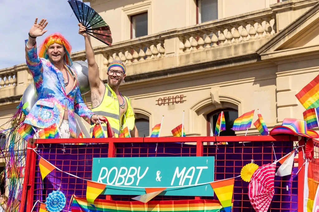 The Block 2025 contestants at the Daylesford Chill Out Festival parade