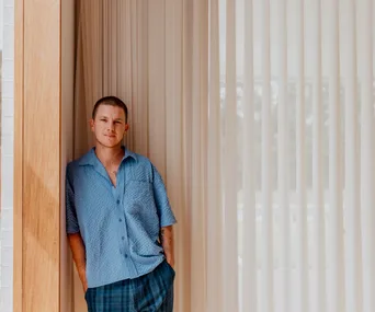 Cricketer Adam Zampa in his home