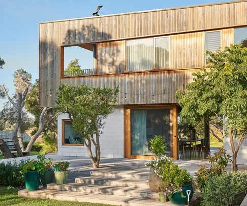 A timber-clad family home on Victoria’s Bellarine Peninsula