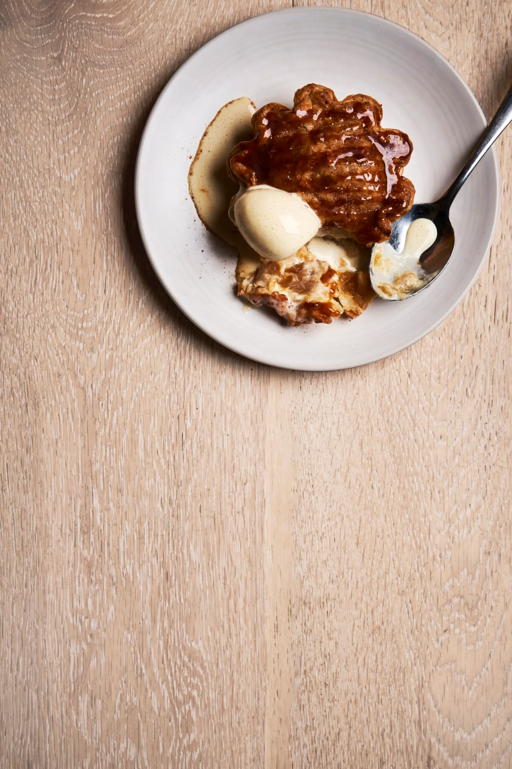 apple pie with a decadent salted caramel sauce