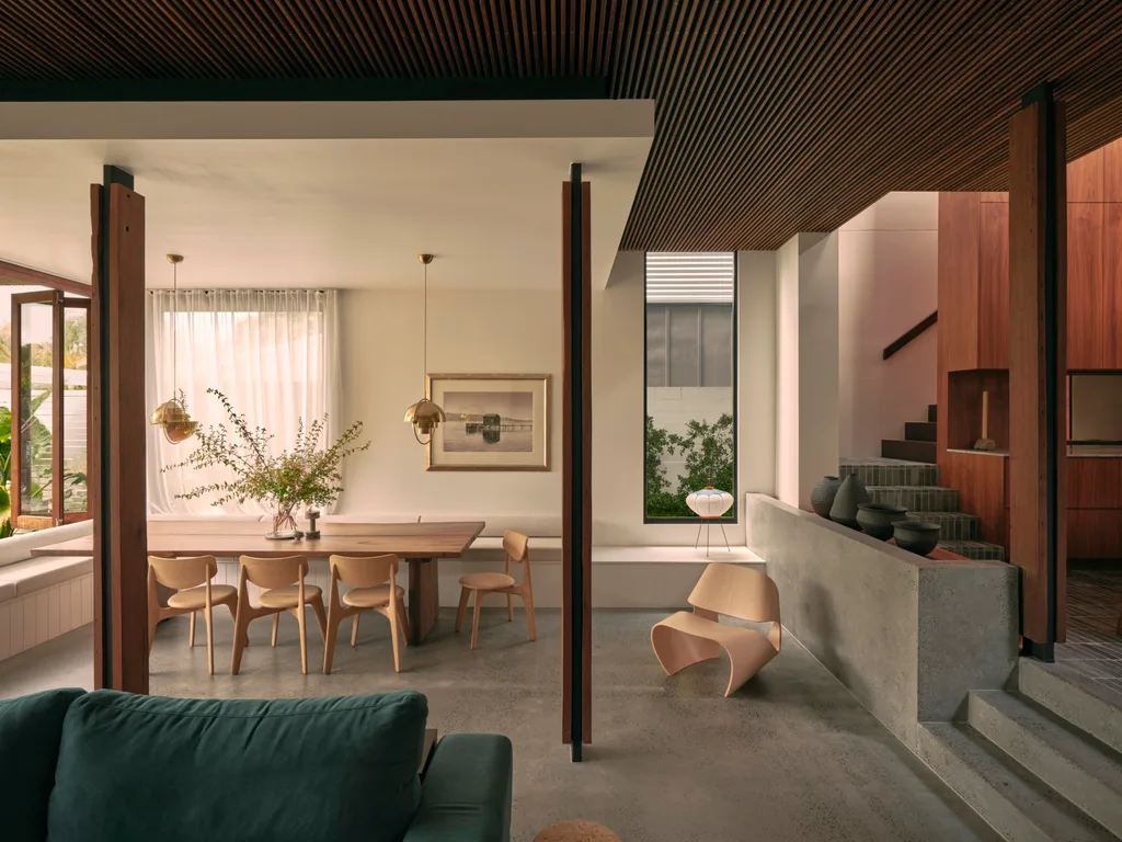 Living room in tropical Brisbane house