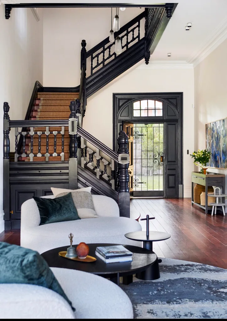 Staircase in a Federation Queen Anne home
