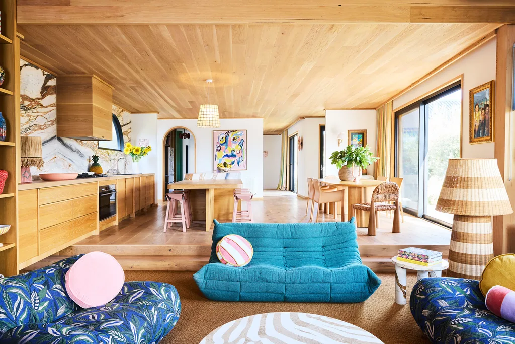 Open plan living in the home of Kip & Co co-founder Hayley Pannekoecke