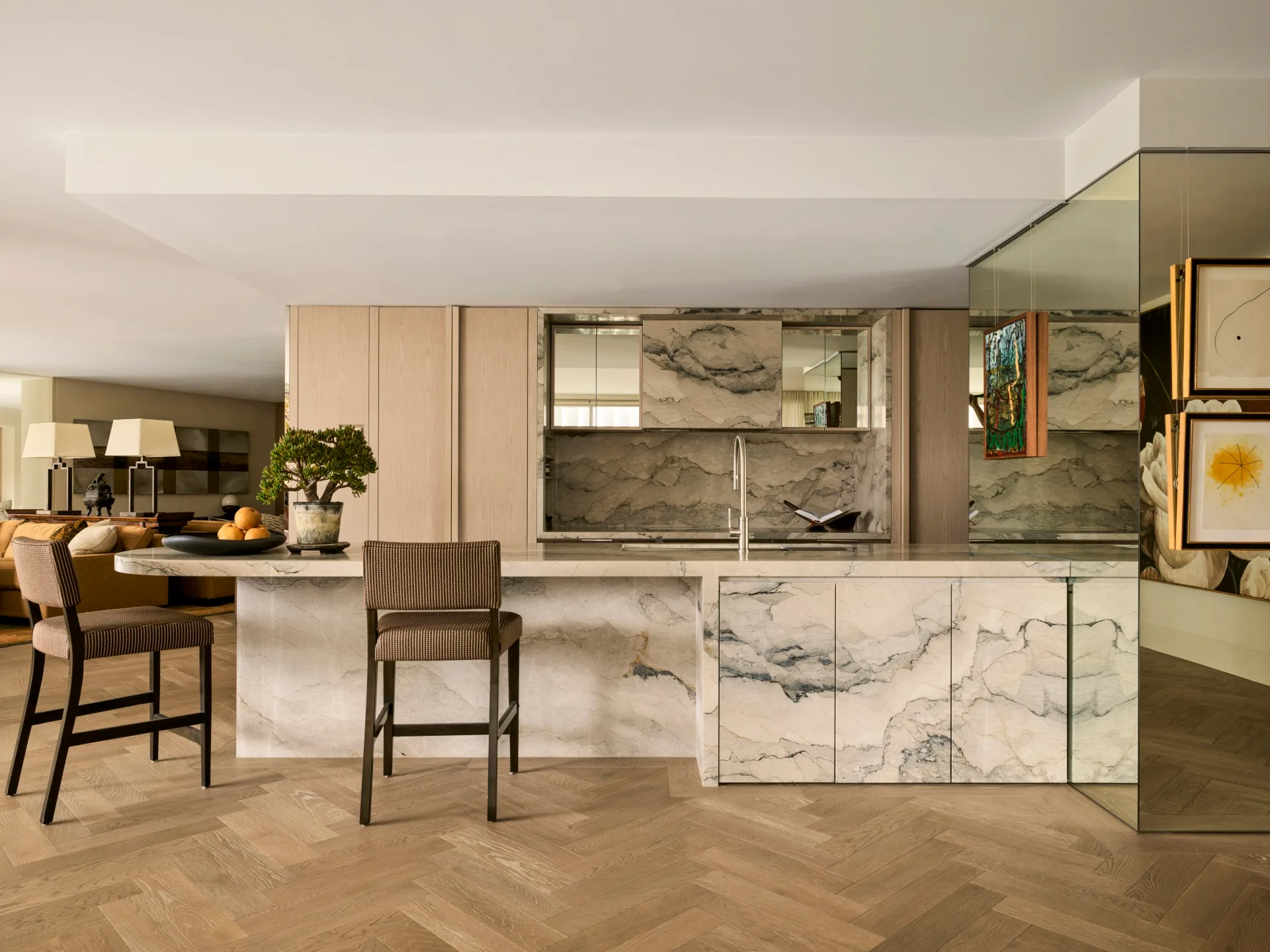Kitchen in a waterfront Sydney apartment