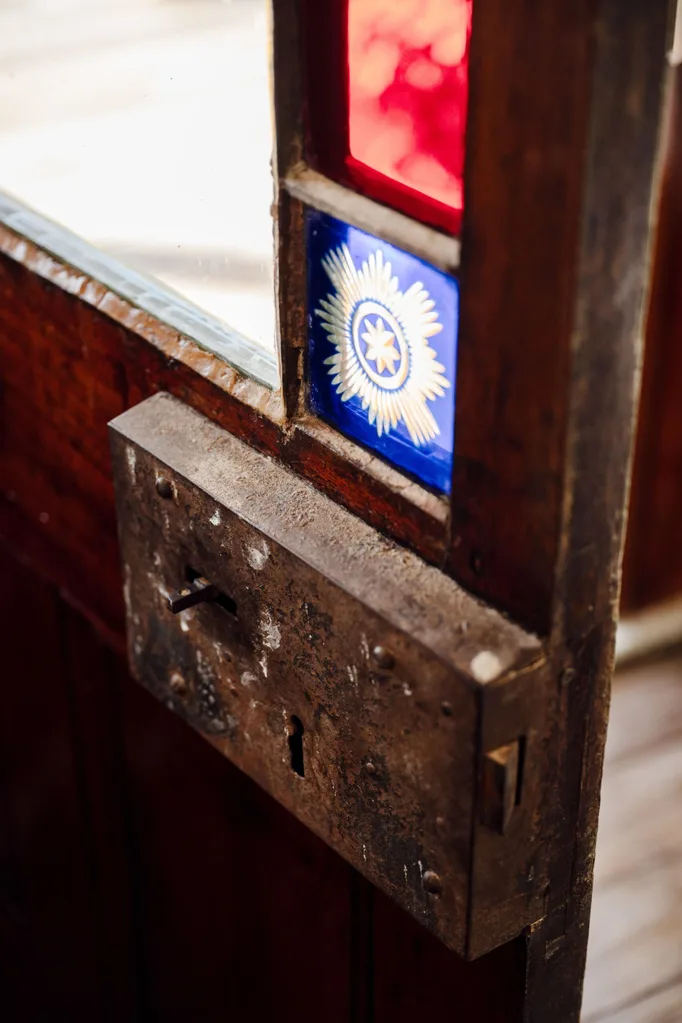 The latch of an old door at a historic home in Milton, NSW.