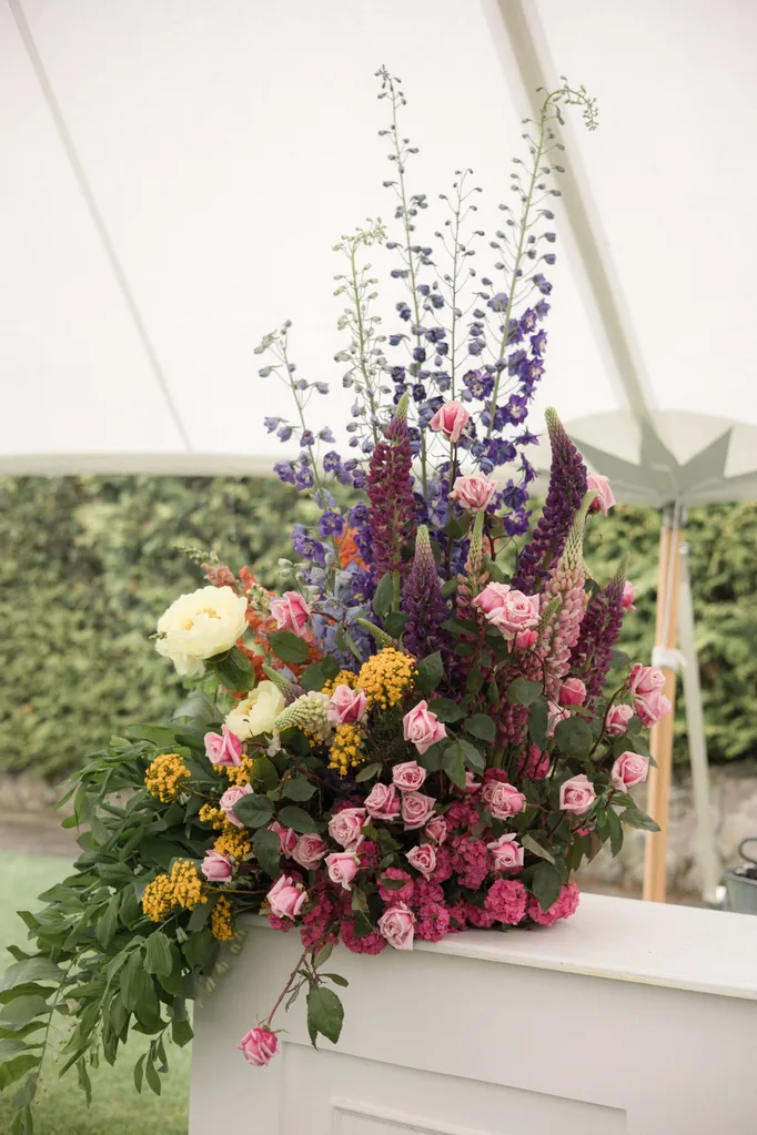 A sculptural bouquet of flowers