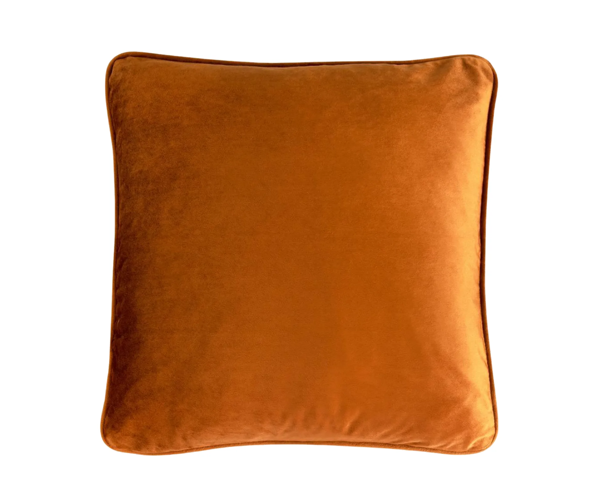 A velvet orange cushion