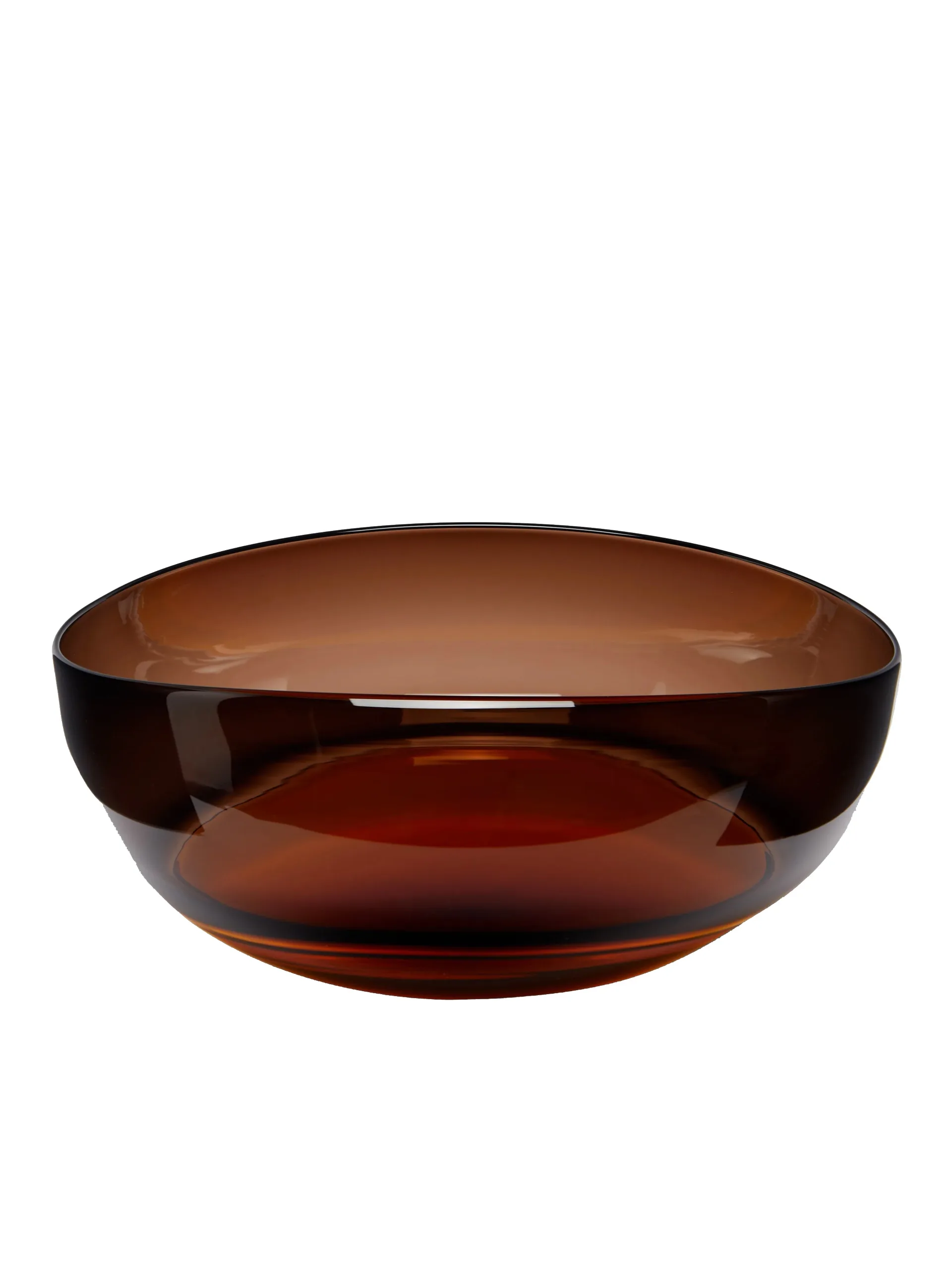 Brown glass bowl
