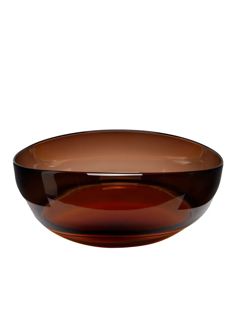 Brown glass bowl