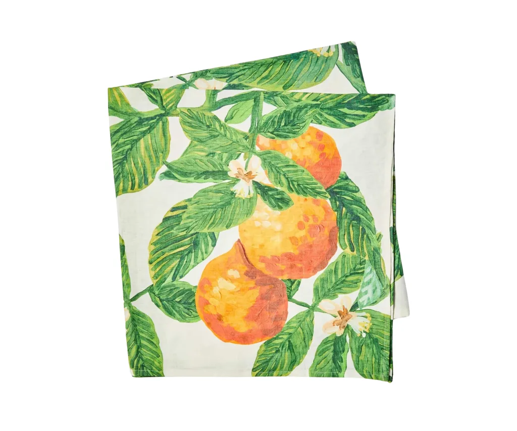 Bonnie and Neil orange-print tablecloth