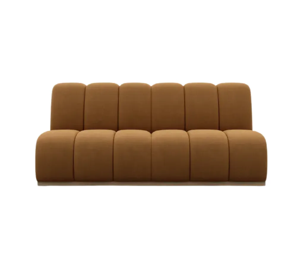 An orange sofa from Castlery