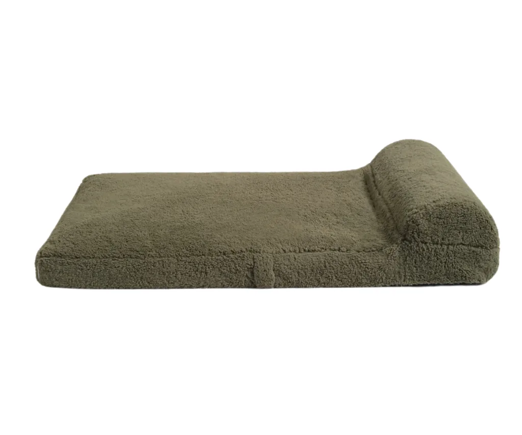 dog-beds-australia-faux-fur-hommey-olive