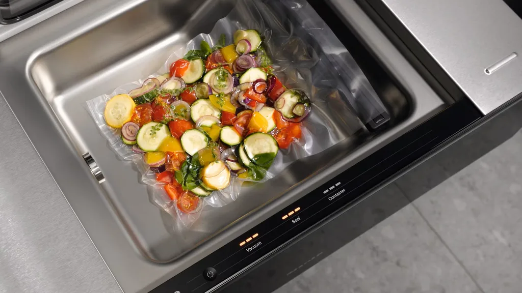 Miele Vacuum sealing drawer in kitchen