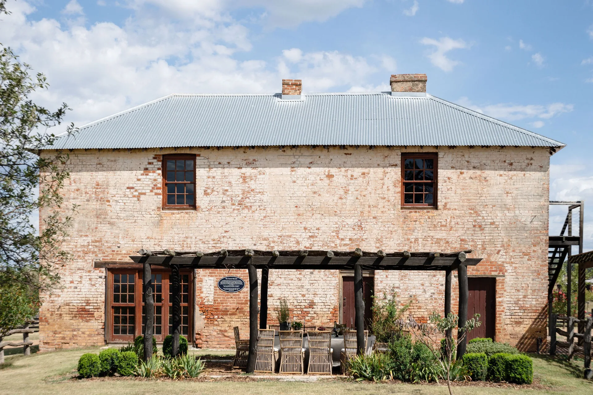 The brick exterior of Lawsons Estate