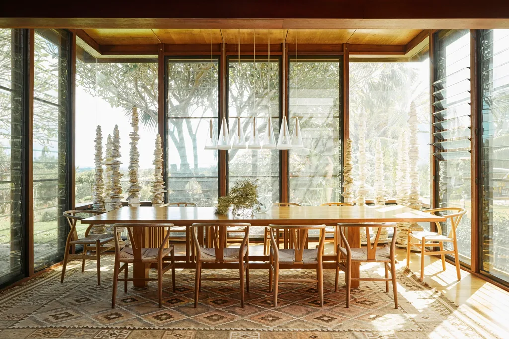 Dining table in Mark Bouris home, Belle Helena