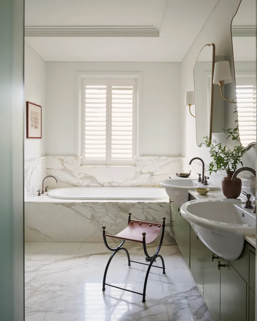 A marble bathroom
