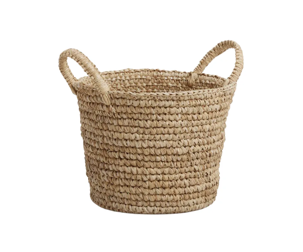 A rattan basket