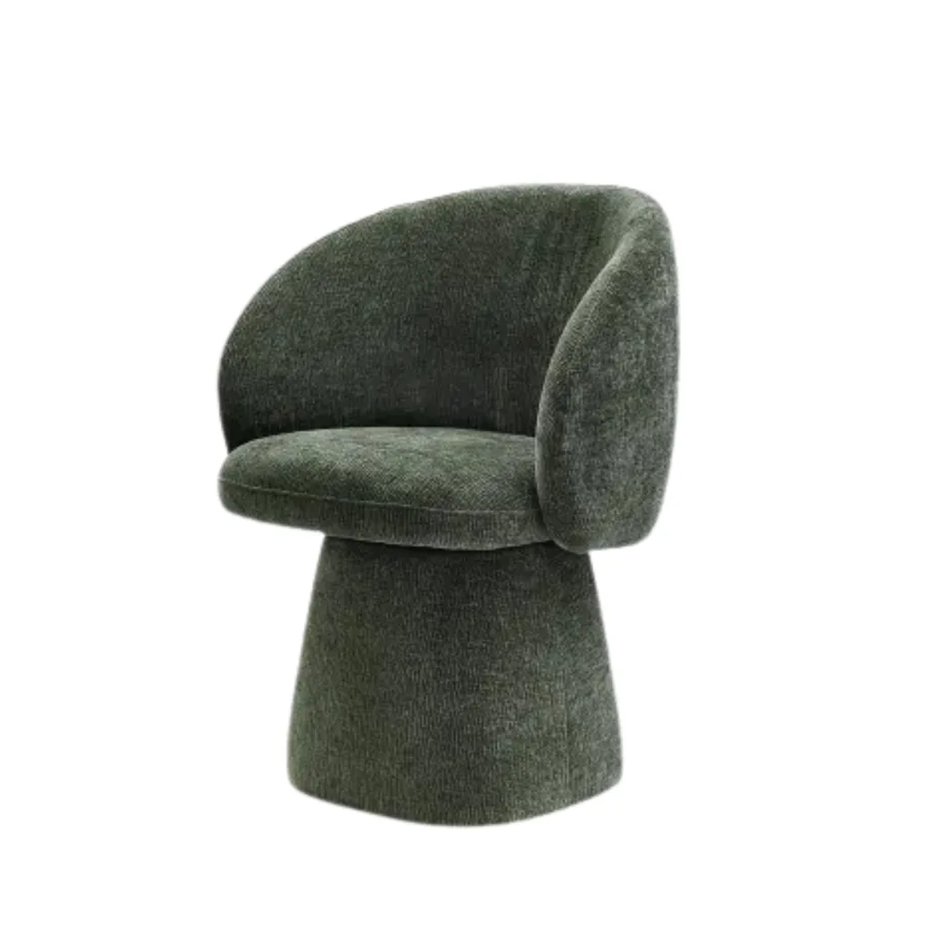 Green swivel chair