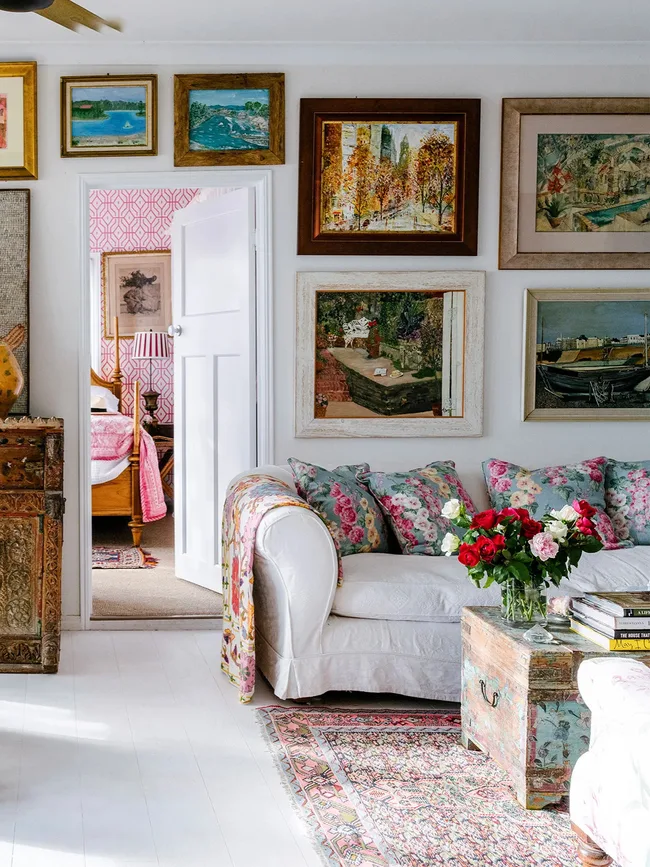 A colourful lounge room