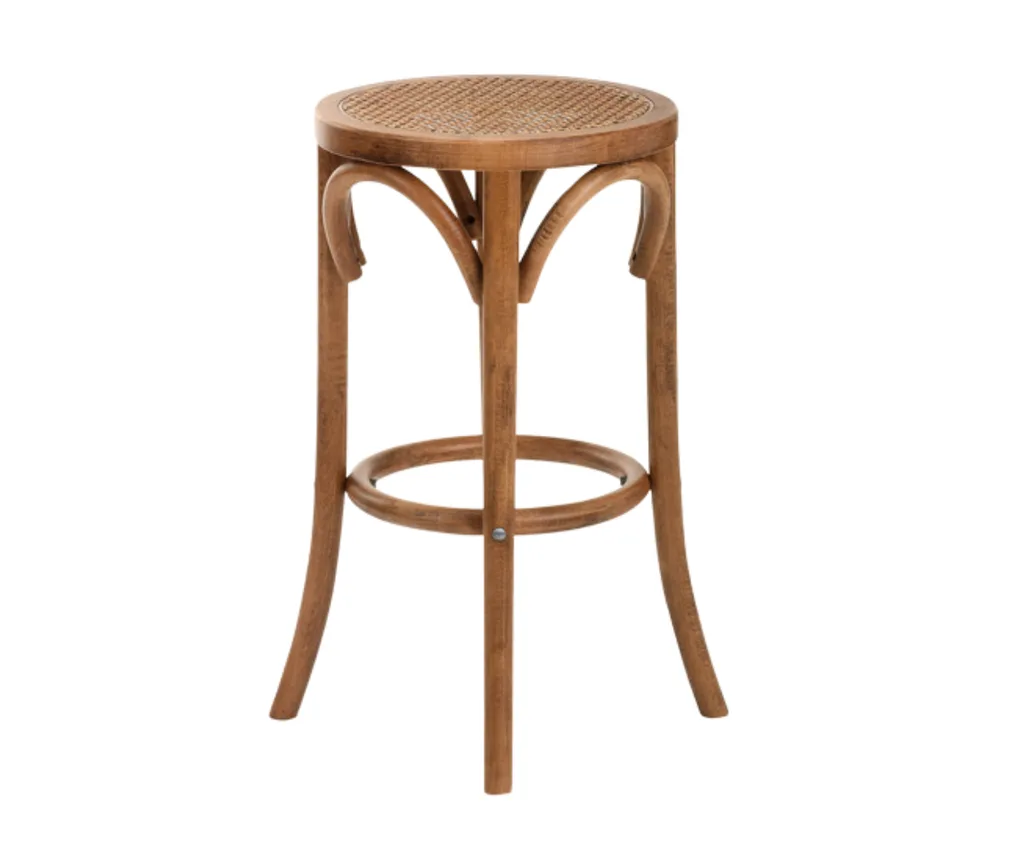 A timber bar stool