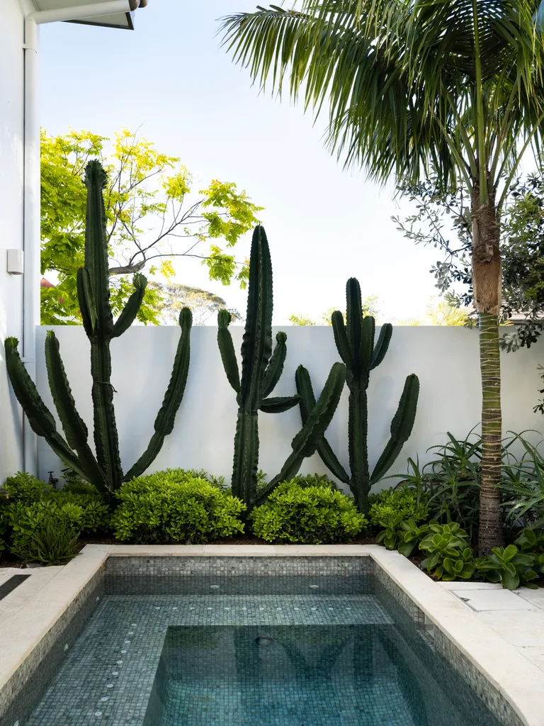 A small backyard pool