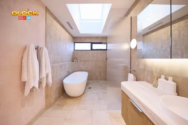 The Block Britt and Taz bathroom