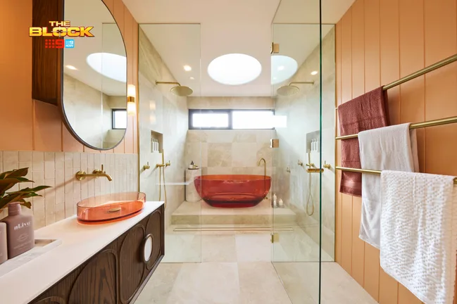 The Block Han and Can main bathroom