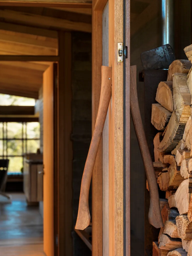 A close up of the timber details in Captain Kelly's Cottage