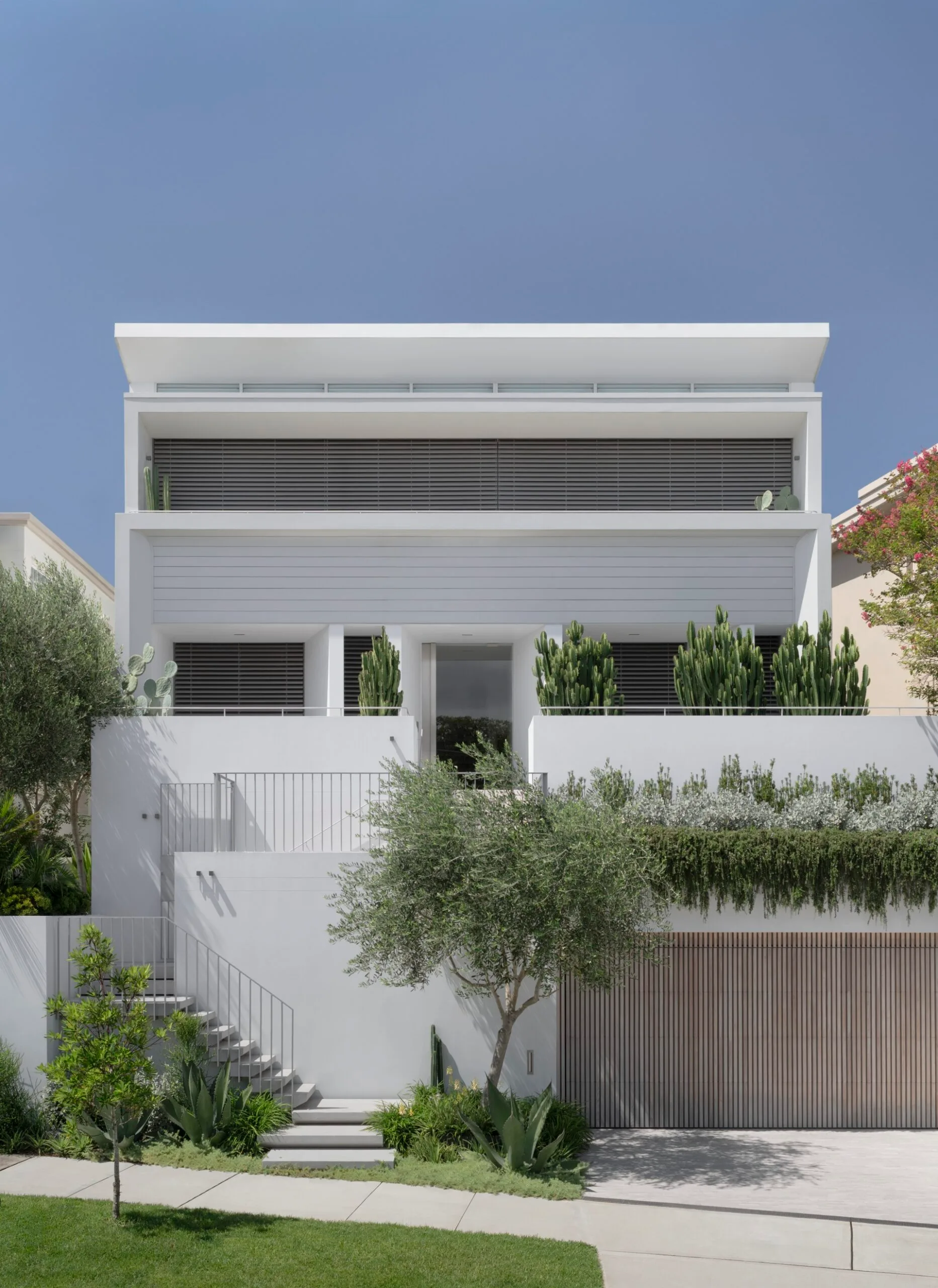 Cowboy cactus (Euphorbia acrurensis &lsquo;Cowboy&rsquo;), silver spoons (Kalanchoe hildebrandtii &lsquo;Silver Spoons&rsquo;) and trailing rosemary (Rosmarinus officinalis &lsquo;Prostratus&rsquo;).