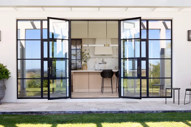 A downsizing couple's country home doors