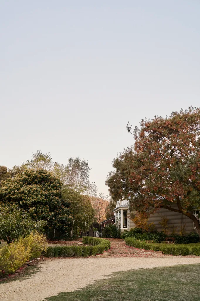 A garden will mature frees and shrubs