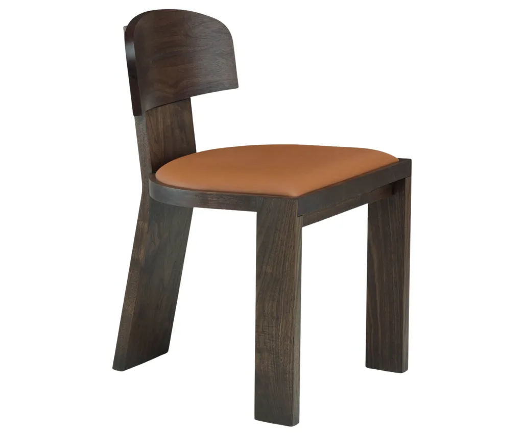 De La Espada Vega A Dining Chair - Black Oiled Walnut and Brown Natural Grain Leather 171ZBOWNGLB
