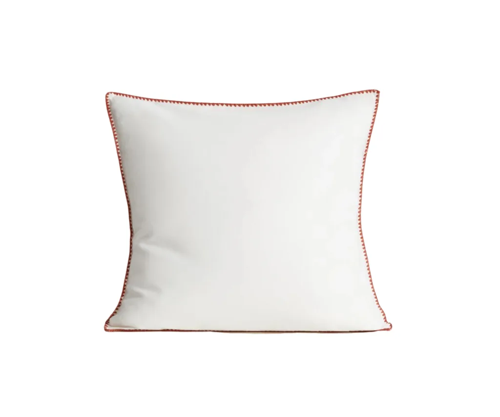 Red piped cushion