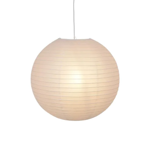 A round paper lantern pendant