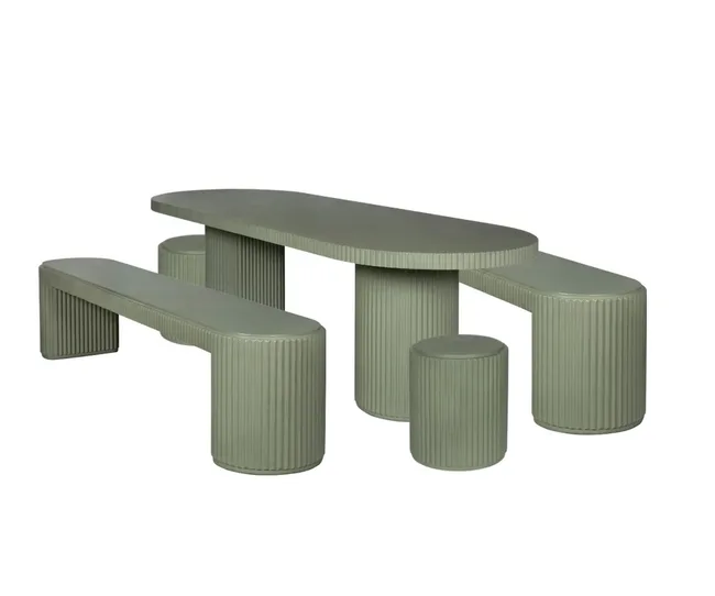 Nova Outdoor Dining Package - Green Concrete from RJ Living