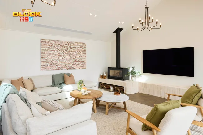 Robby and Matt's living room. The Block