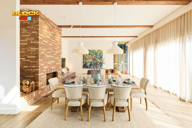 Sonny and Alicia's living room. The Block