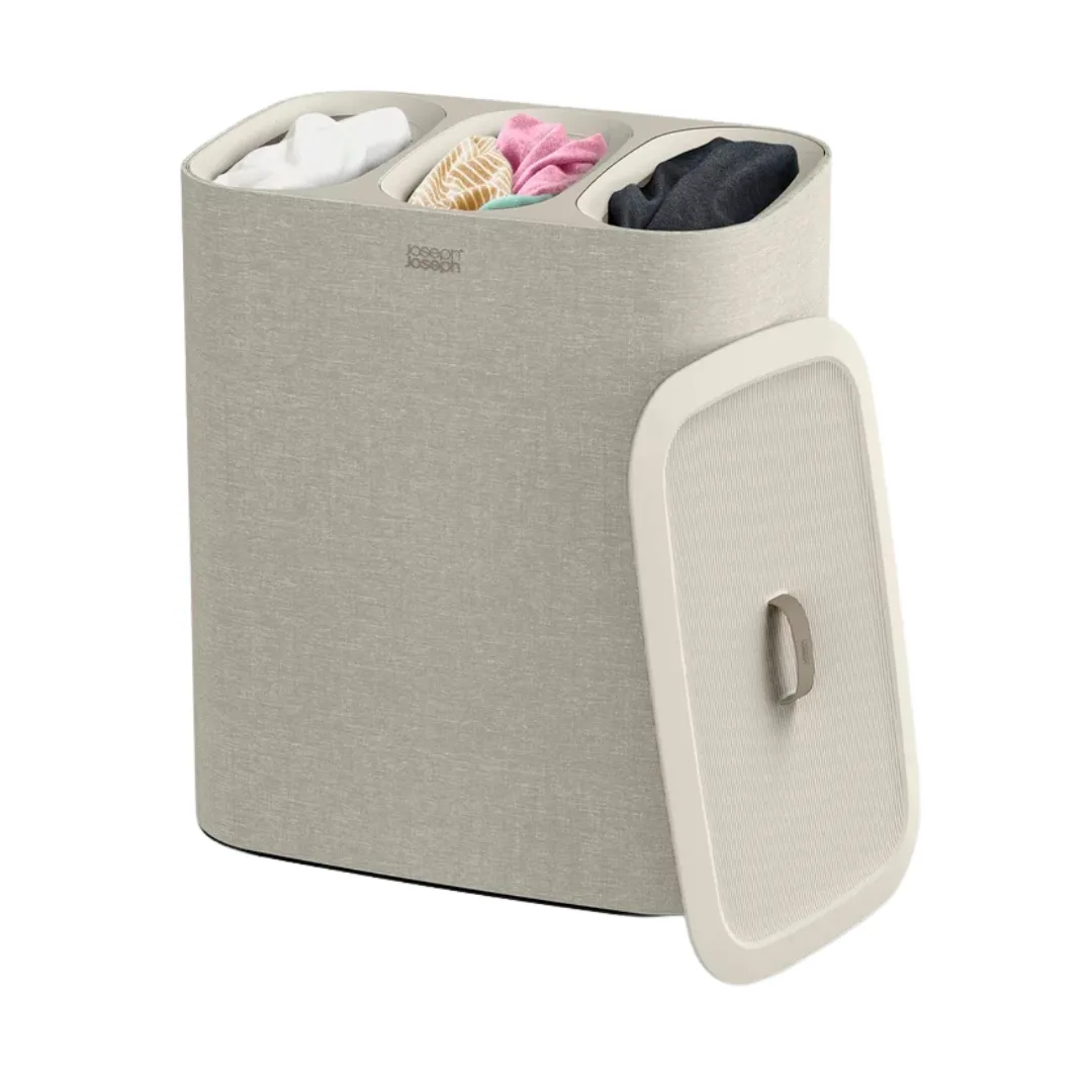 Joseph Joseph Tota Trio 90L Laundry Separation Basket (Ecru)