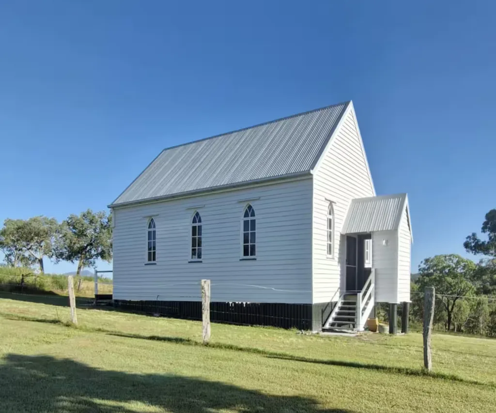 Vanbery chapen, a farm stay church in Queensland