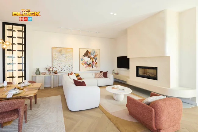 Han and Can's living room on The Block