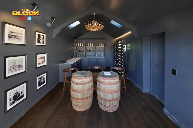 Britt Taz wine cellar The Block